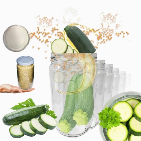Słoiki 720ml słoiki na ogórki dżemy szparagi przeciery sałatki 6sztuk 82mm