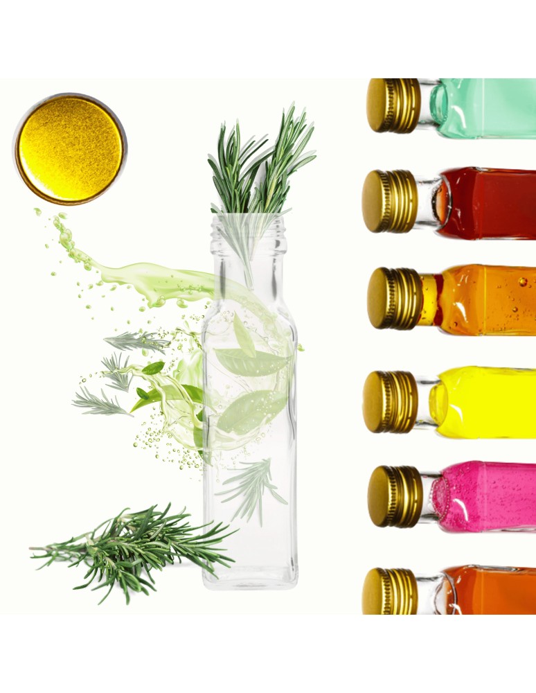 Szklane butelki na alkohol - galoniki - Butelka 100 ml maraska kwadratowa soki na olej oliwę fi31 1szt NAKRĘTKA - produkt MODO24.PL 1