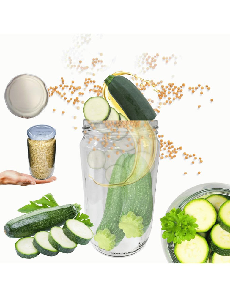Słoiki - Słoik 720ml słoik na ogórki dżemy szparagi przeciery sałatki 1 sztuka 82mm - produkt MODO24.PL 1