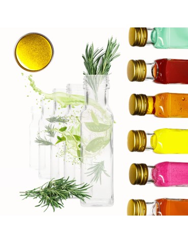 Butelki 100 ml maraski kwadratowe soki na olej oliwę fi31 100szt NAKRĘTKI