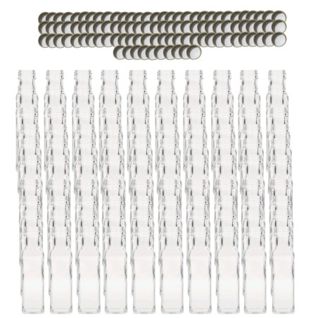 Butelki 100 ml maraski kwadratowe soki na olej oliwę fi31 100szt NAKRĘTKI