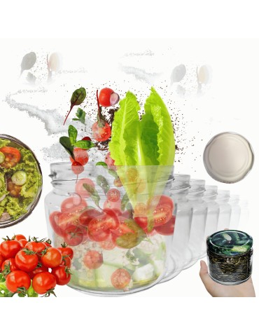 Słoiki 330ml słoiczki na dżem przyprawy grzybki konfitury 6szt. 82mm PZH