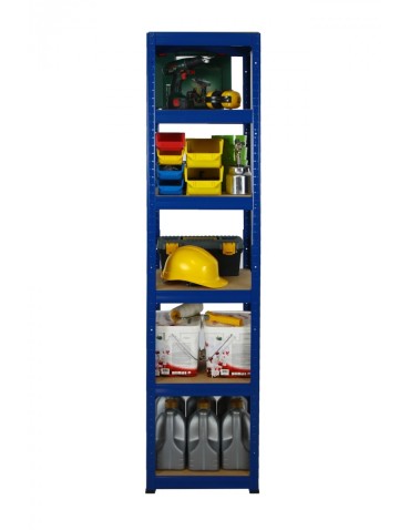 Helios Color Kwadrat - Regał metalowy Helios Color 213x45x45_6 - 175kg / na półkę, kolor: niebiesko-biały - product 5