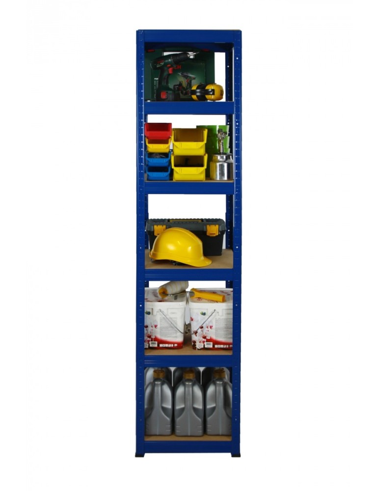 Helios Color Kwadrat - Regał metalowy Helios Color 213x45x45_6 - 175kg / na półkę, kolor: niebiesko-biały - product MODO24.PL 5