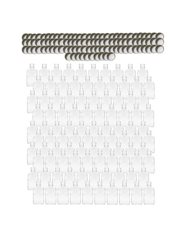 Butelki 100 ml piersiówki płaskie na sok nalewki fi28 100szt NAKRĘTKI PZH - produkt 2