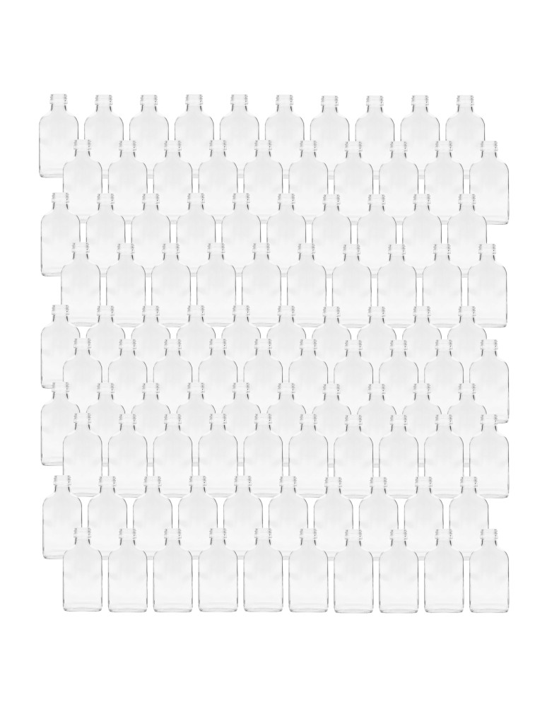 Szklane butelki na alkohol - galoniki - Butelki 100ml piersiówki kieszonkowe sok nalewki fi28 100szt BEZ NAKRETEK - product MODO24.PL 2