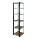 Regał metalowy Helios Color 213x45x45_6 - 175kg / na półkę, kolor: niebiesko-biały