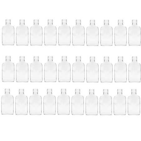 Butelki 100ml piersiówki kieszonkowe na sok nalewki fi28 30szt BEZ NAKRETEK