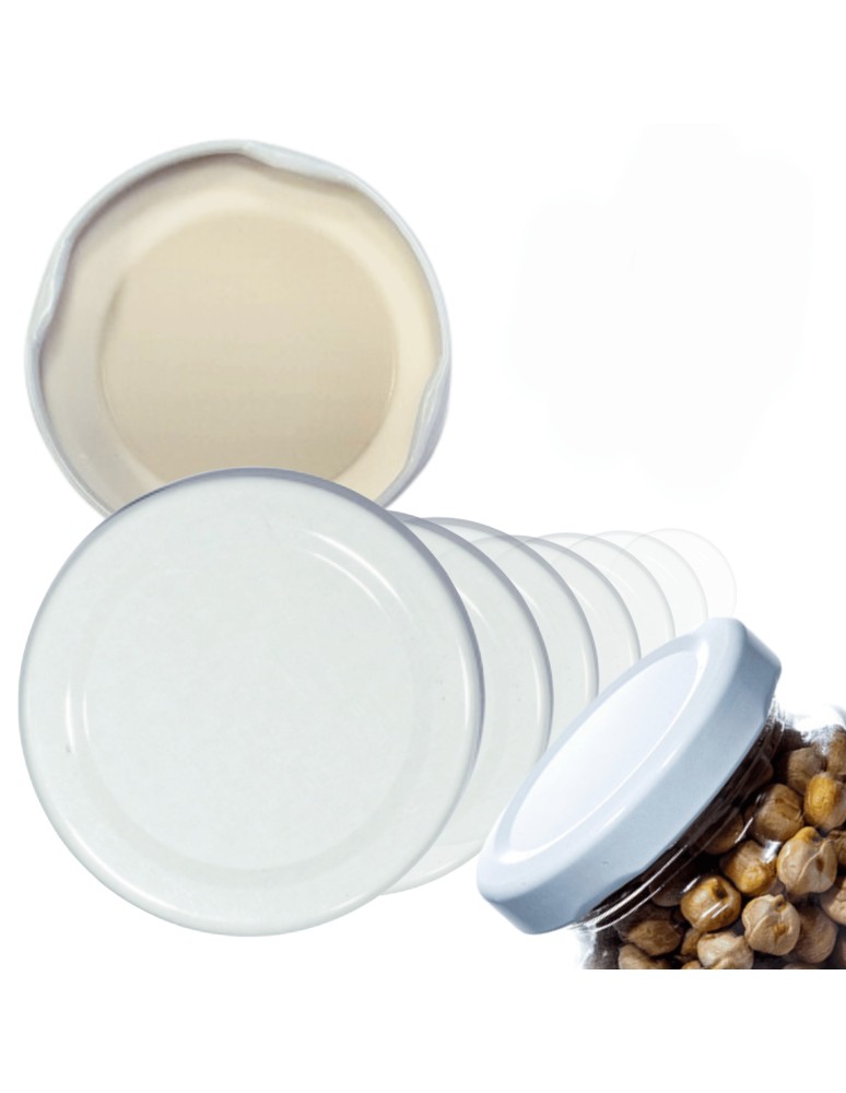 Słoiki i butelki - Zakrętki do słoików dekielki pokrywki nakrętki wieczka 53mm 60 szt WZÓR B - produkt MODO24.PL 1