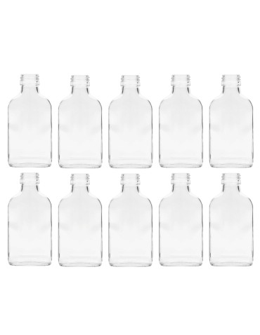 Butelki 100ml piersiówki kieszonkowe na sok nalewki fi28 10szt BEZ NAKRETEK - produkt 2