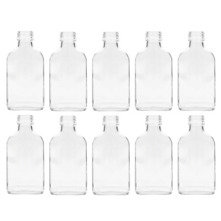 Butelki 100ml piersiówki kieszonkowe na sok nalewki fi28 10szt BEZ NAKRETEK