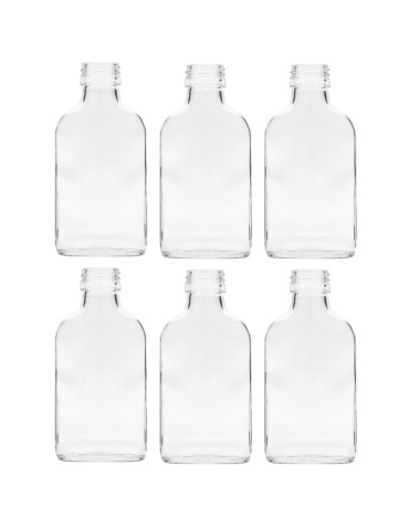 Butelki 100 ml piersiówki kieszonkowe na sok nalewki fi28 6szt BEZ NAKRETEK - produkt 2