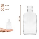 Butelki 100 ml piersiówki kieszonkowe na sok nalewki fi28 6szt BEZ NAKRETEK