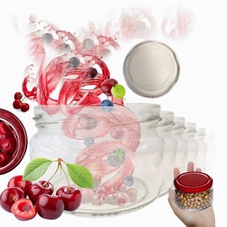 Słoiki 250ml słoiczki na dżem przyprawy deserki konfitury 6szt. 82mm PZH