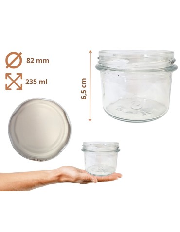 Słoiki - Słoiki 235ml słoiczki na dżem przyprawy deserki konfitury 60szt. 82mm PZH - product 3