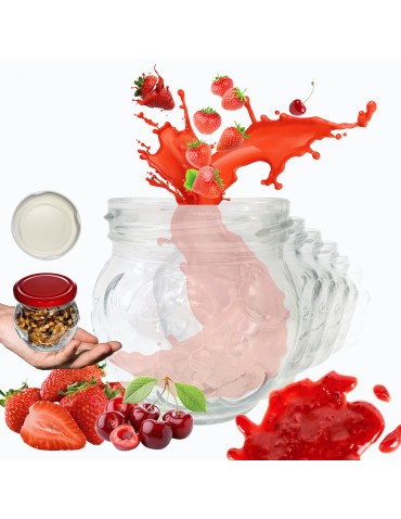 Słoiki 215ml słoiczki na dżem przyprawy deserki konfitury 6szt. 66mm PZH