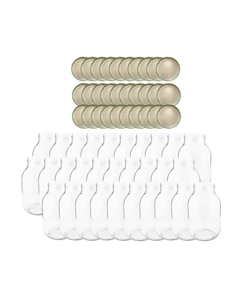 Słoiki - Słoiki 4000ml 4l ogórki soki cukinia grzyby nalewki 30kpl zakrętki 100mm - produkt MODO24.PL 2