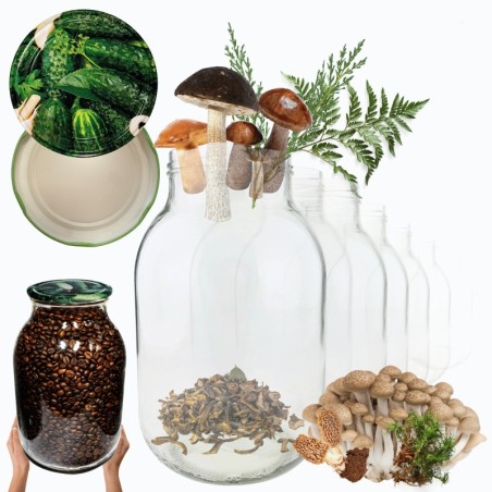 Słoiki 4000ml 4l ogórki soki cukinia grzyby nalewki 10kpl zakrętki 100mm