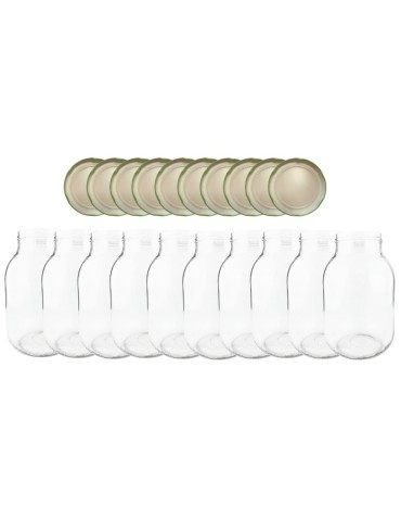 Słoiki - Słoiki 4000ml 4l ogórki soki cukinia grzyby nalewki 10kpl zakrętki 100mm - produkt 2