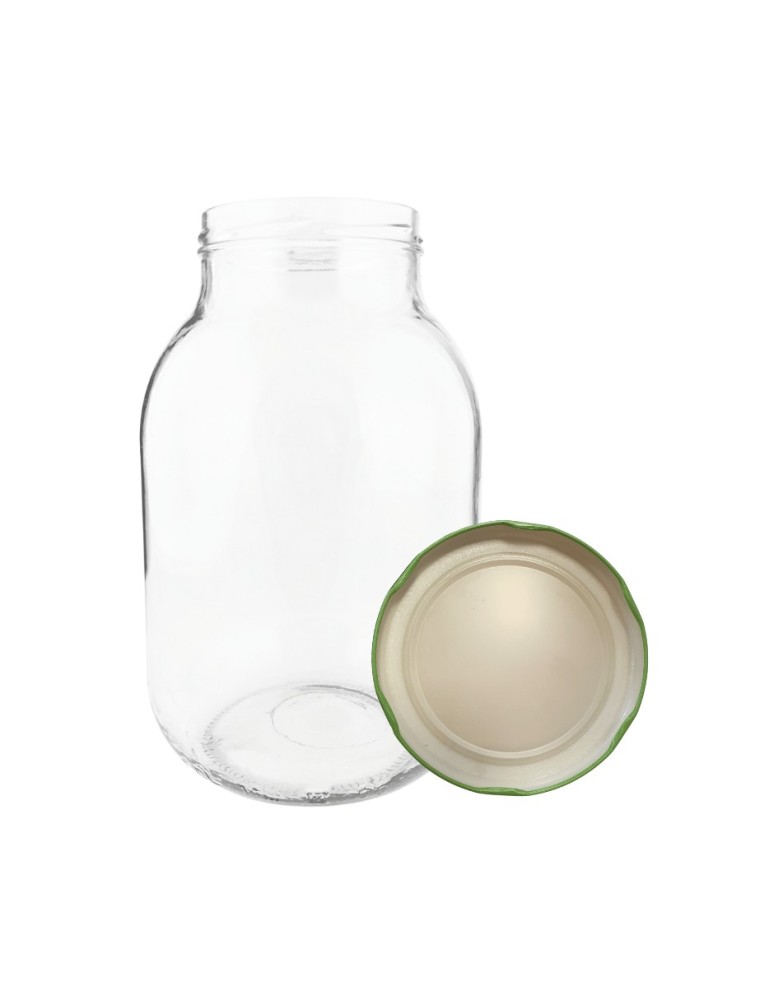 Słoiki - Słoik 4000ml 4l ogórki soki cukinia grzyby nalewki KOMPLET z POKRYWKĄ 100mm - produkt MODO24.PL 2