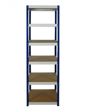 wysokość 213 - Regał metalowy Helios Color 213x50x50_6 - 175kg / na półkę, kolor: biało-niebieski - product 3