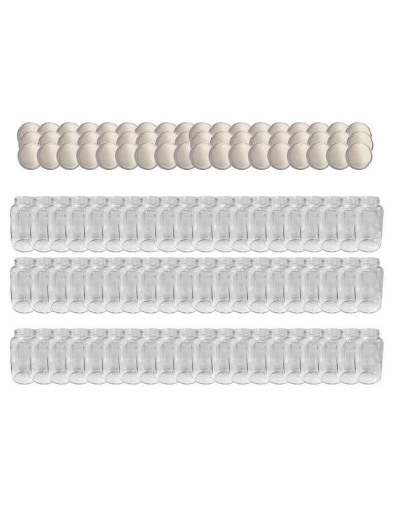 Słoiki - Słoiki 1500ml 1,5l ogórki małosolne sok grzyby nalewki 60kpl zakrętki 82mm - product MODO24.PL 2