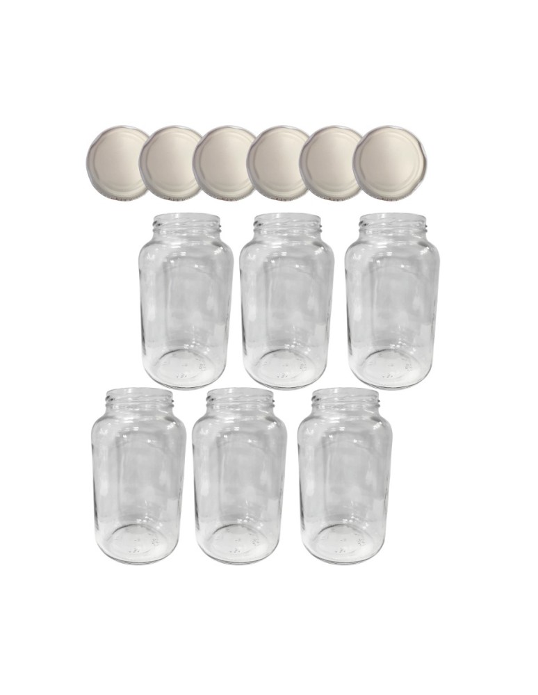 Słoiki - Słoiki 1500ml 1,5l na ogórki małosolne soki nalewki 6kpl zakrętki 82mm PZH - product MODO24.PL 2