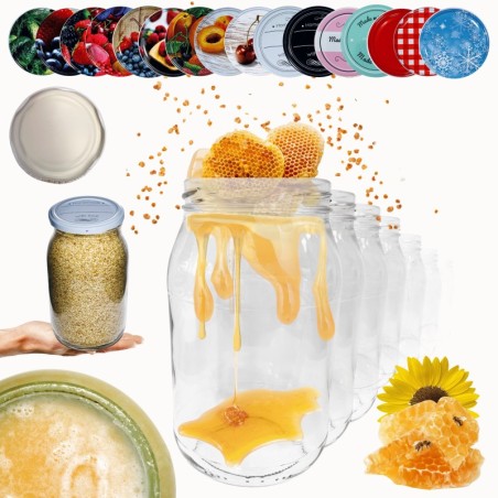 Słoiki 900ml słoiki na miód ogórki małosolne sałatki 10kpl zakrętki 82mm