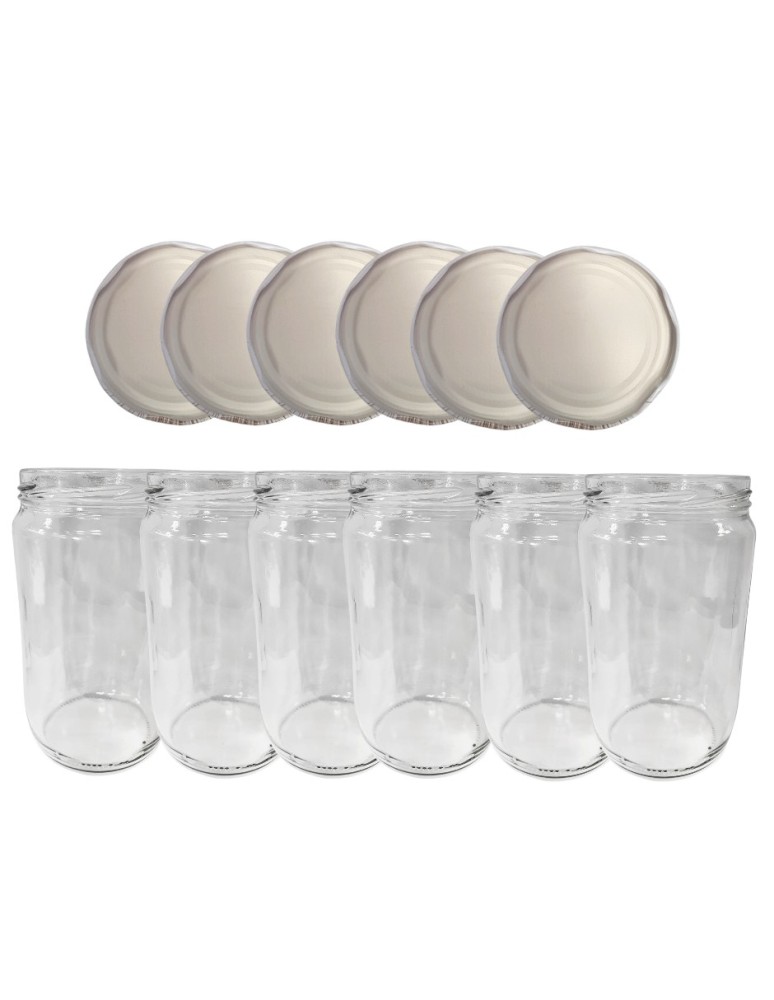 Słoiki - Słoiki 720ml słoiki na dżem przeciery sałatki 6kompletów zakrętki 82mm 0,7L - product MODO24.PL 2