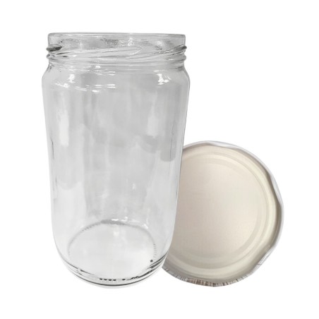 Słoik 720ml słoik na ogórki dżemy przeciery sałatki KOMPLET z POKRYWKĄ 82mm