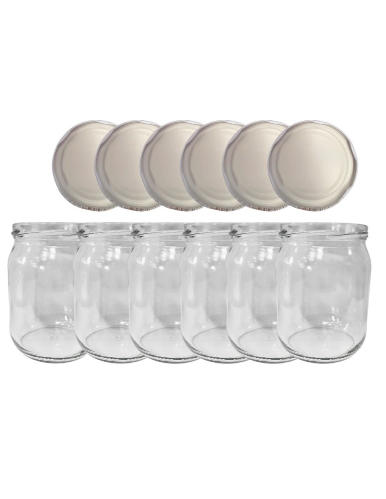 Słoiki - Słoiki 540ml 6 KOMPLETÓW z POKRYWKĄ słoiki na pasztet dżemy zaprawy 82mm - product MODO24.PL 2