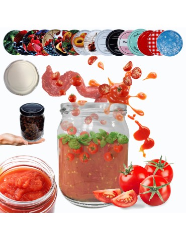 Słoik 540ml KOMPLET z POKRYWKĄ słoik na pasztet dżemy kompot zaprawy 82mm