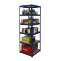 Regał metalowy Helios Color 213x50x50_6 - 175kg / na półkę, kolor: biało-niebieski