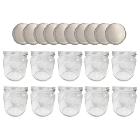 Słoiki 425ml 10 KOMPLETÓW z POKRYWKĄ słoiki na pasztet dżemy grzybki 82mm