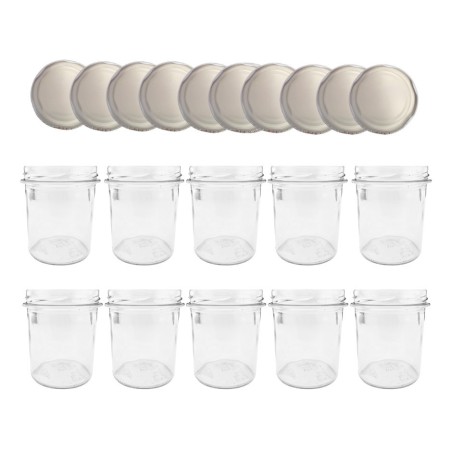 Słoiki 346ml 10 KOMPLETÓW z POKRYWKĄ słoiki na pasztet dżemy grzybki 82mm