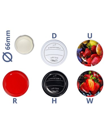 Słoiki - Słoiki 335ml 60 KOMPLETÓW z POKRYWKĄ dżemy konfitury kompot grzybki 66mm - product 5