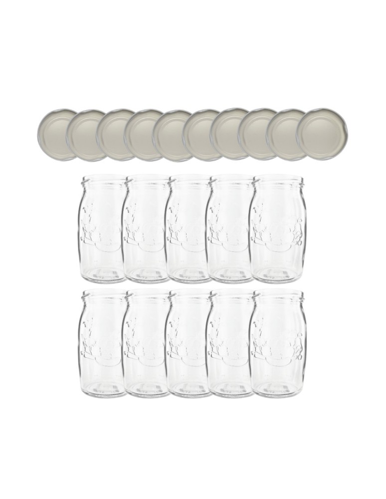 Słoiki - Słoiki 335ml dżemy konfitury kompot sok grzybki 10kpl zakrętki 66mm PZH - product MODO24.PL 2