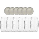 Słoiki 335ml dżemy konfitury kompot sok grzybki 6kompletów zakrętki 66mm