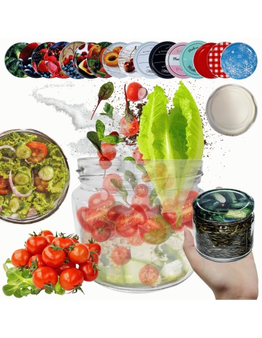 Słoik 330ml KOMPLET z POKRYWKĄ słoik dżemy konfitury przyprawy grzybki 82mm