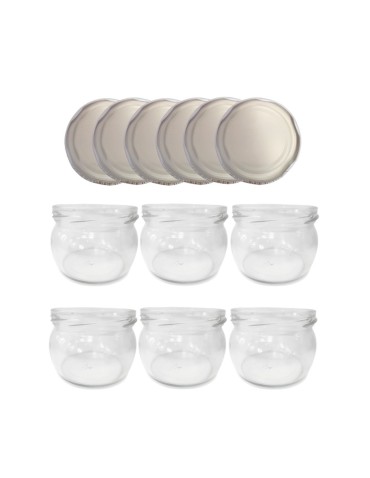 Słoiki 260ml 6 KOMPLETÓW z POKRYWKĄ dżemy konfitury przyprawy deserki 82mm - produkt 2