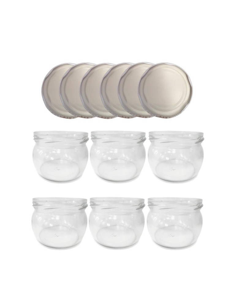 Słoiki - Słoiki 260ml 6 KOMPLETÓW z POKRYWKĄ dżemy konfitury przyprawy deserki 82mm - product MODO24.PL 2