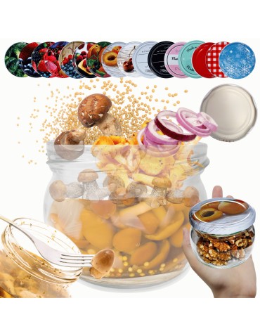 Słoik 260ml KOMPLET z POKRYWKĄ słoik dżemy konfitury przyprawy deserki 82mm