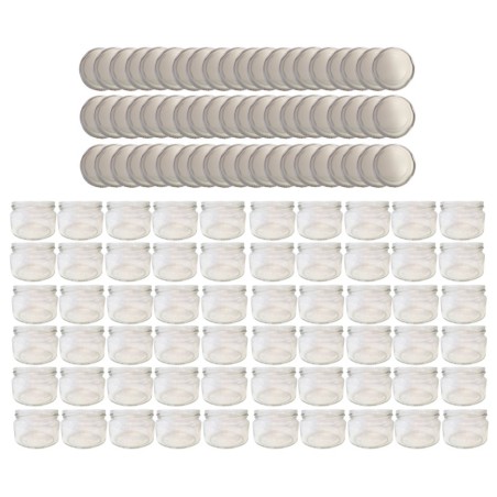 Słoiki 250ml 60 KOMPLETÓW z POKRYWKĄ dżemy konfitury przyprawy deserki 82mm