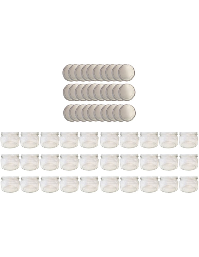 Słoiki - Słoiki 250ml 30 KOMPLETÓW z POKRYWKĄ dżemy konfitury przyprawy deserki 82mm - product MODO24.PL 2