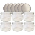 Słoiki 250ml 6 KOMPLETÓW z POKRYWKĄ dżemy konfitury przyprawy deserki 82mm