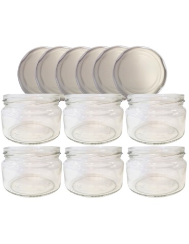 Słoiki 250ml 6 KOMPLETÓW z POKRYWKĄ dżemy konfitury przyprawy deserki 82mm - produkt 2