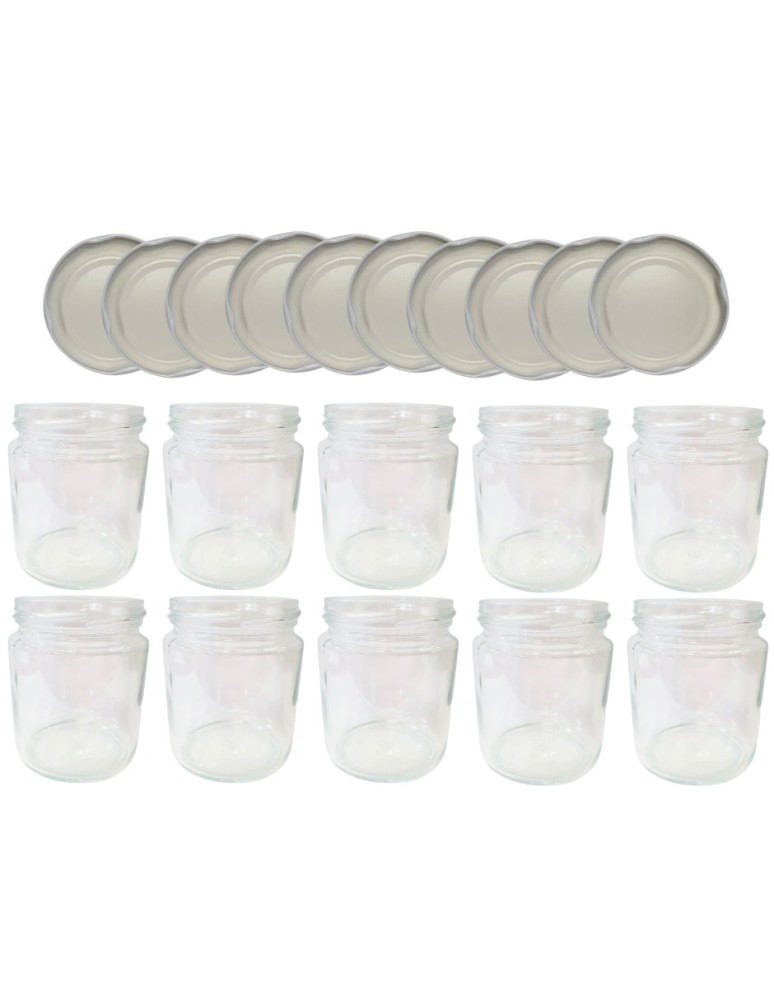 Słoiki - Słoiki 250ml 10 KOMPLETÓW z POKRYWKĄ dżemy konfitury przyprawy deserki 66mm - product MODO24.PL 2
