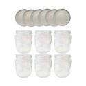 Słoiki 250ml 6 KOMPLETÓW z POKRYWKĄ dżemy konfitury przyprawy deserki 66mm