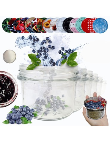Słoiki 235ml 30 KOMPLETÓW z POKRYWKĄ dżemy konfitury przyprawy deserki 82mm