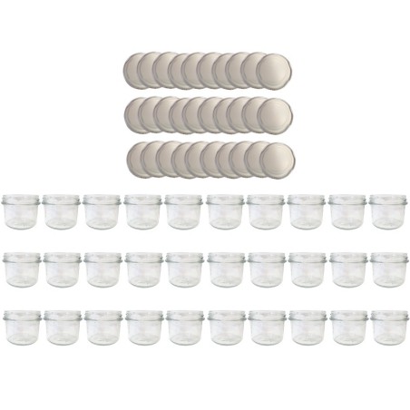 Słoiki 235ml 30 KOMPLETÓW z POKRYWKĄ dżemy konfitury przyprawy deserki 82mm